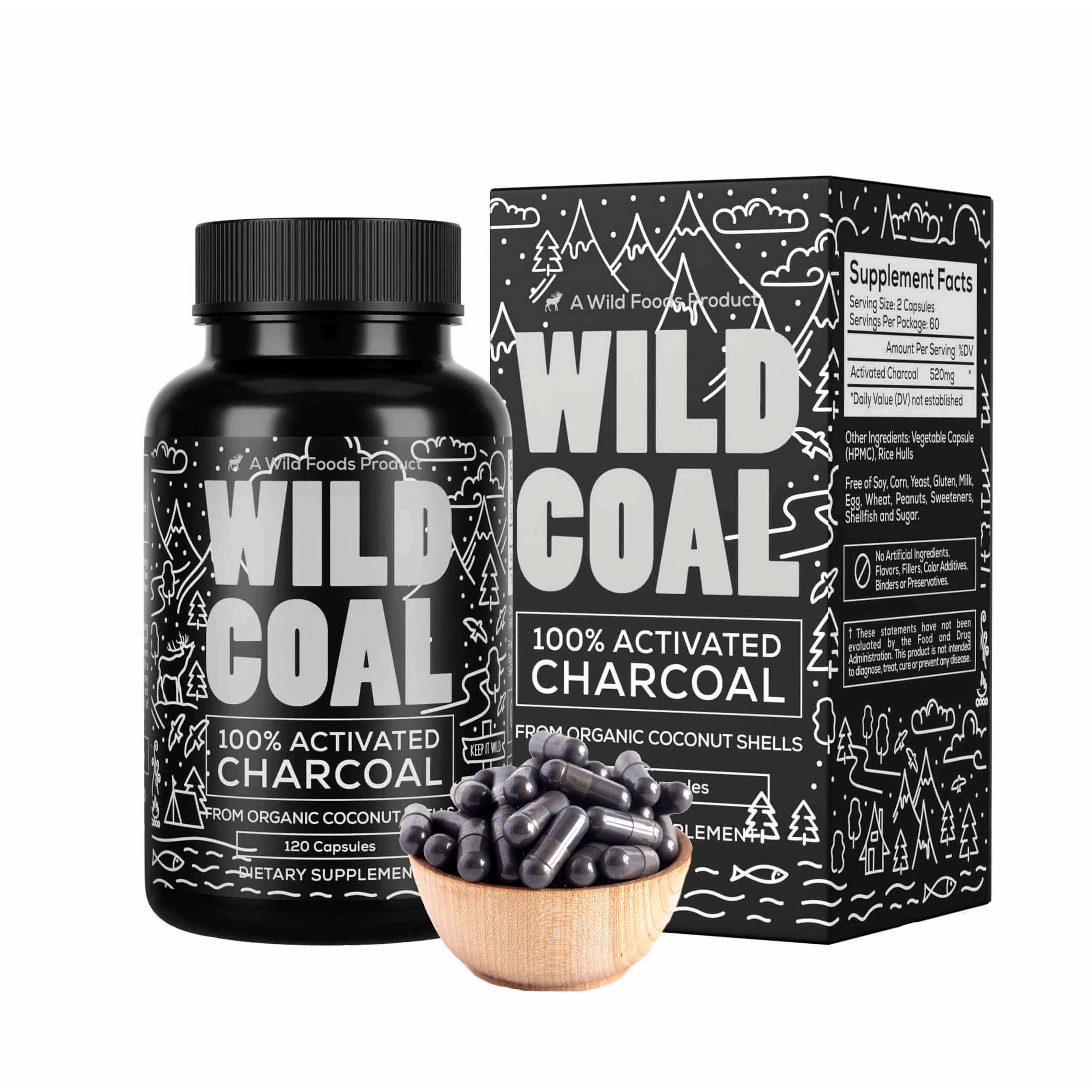 Wholesale of 10 - Activated Charcoal Capsules, 120ct - Image 3