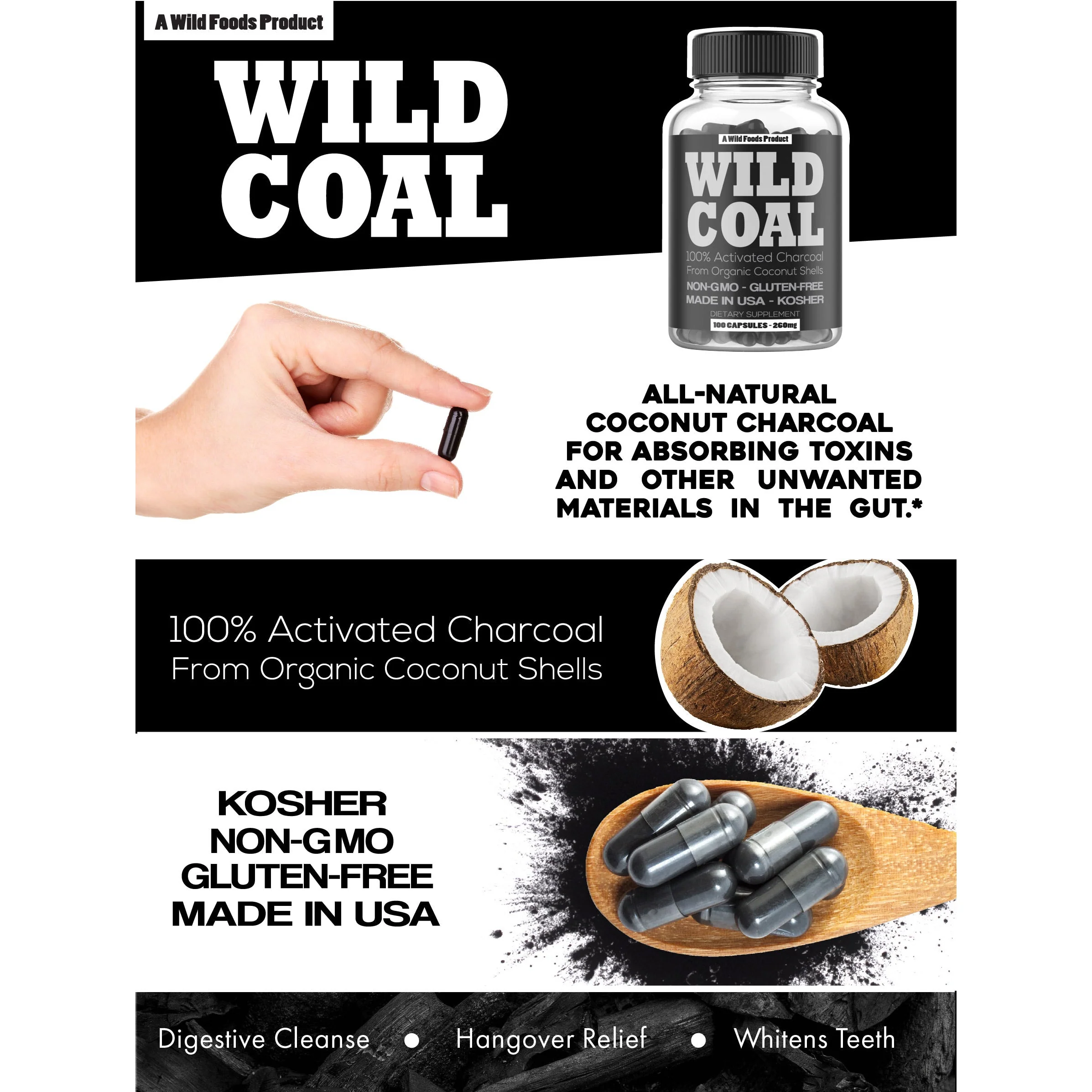 Wholesale of 10 - Activated Charcoal Capsules, 120ct - Image 8