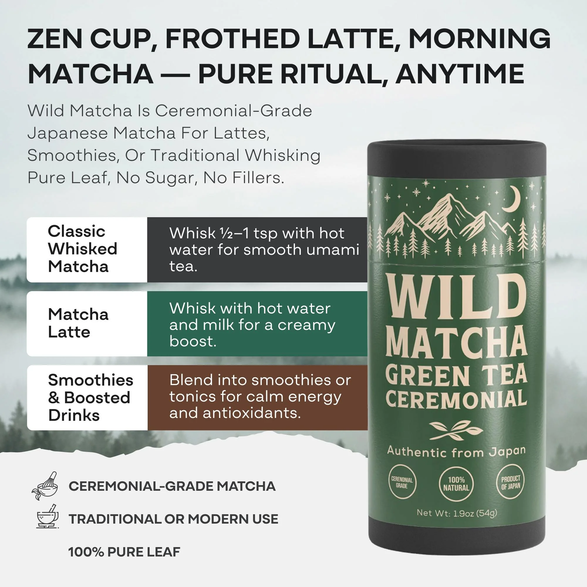 Wild Matcha Green Tea Powder — Ceremonial, Authentic from Japan - Image 4