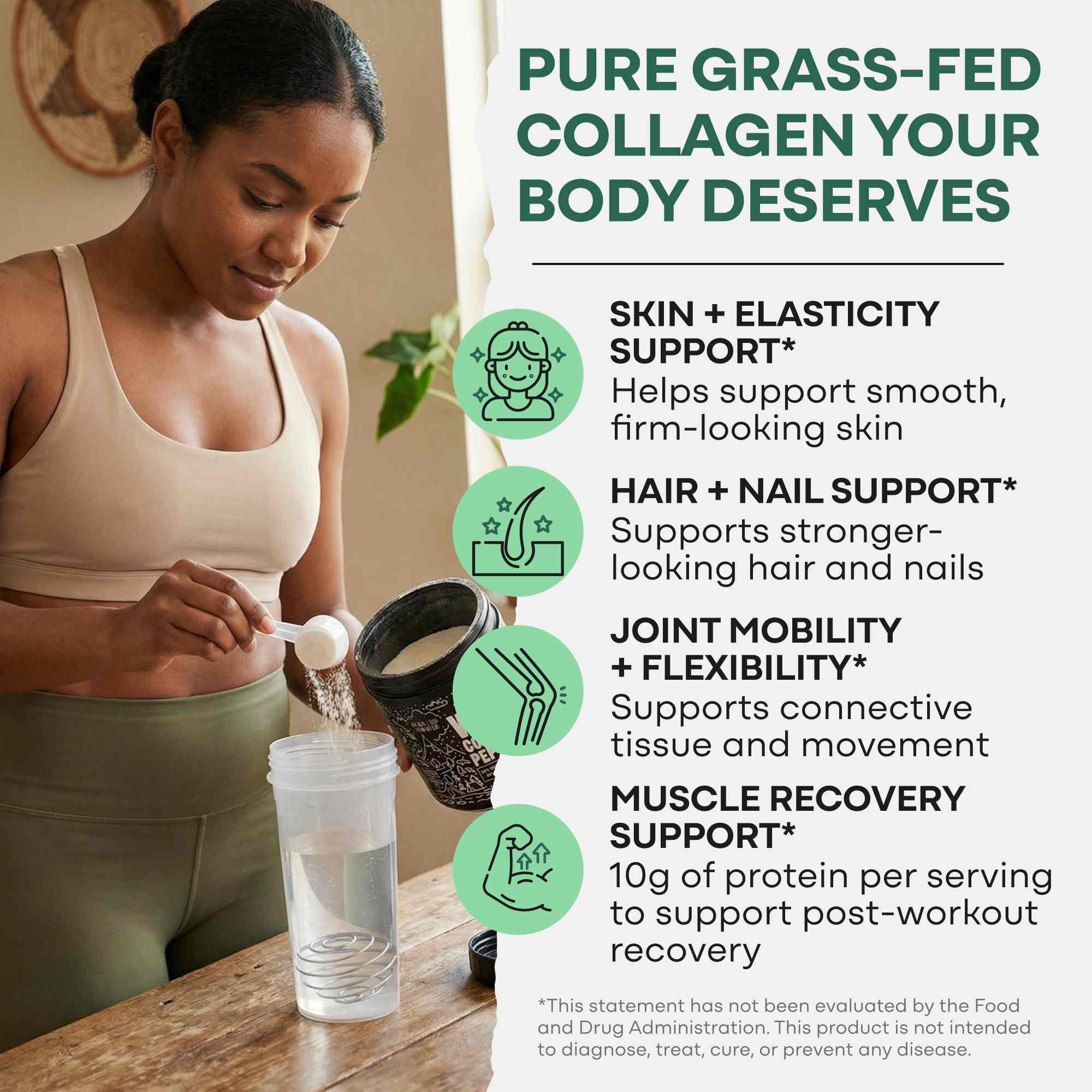 Grass-Fed Collagen Peptides, 41 servings – Skin, Hair & Joint Support Collagen - Image 3