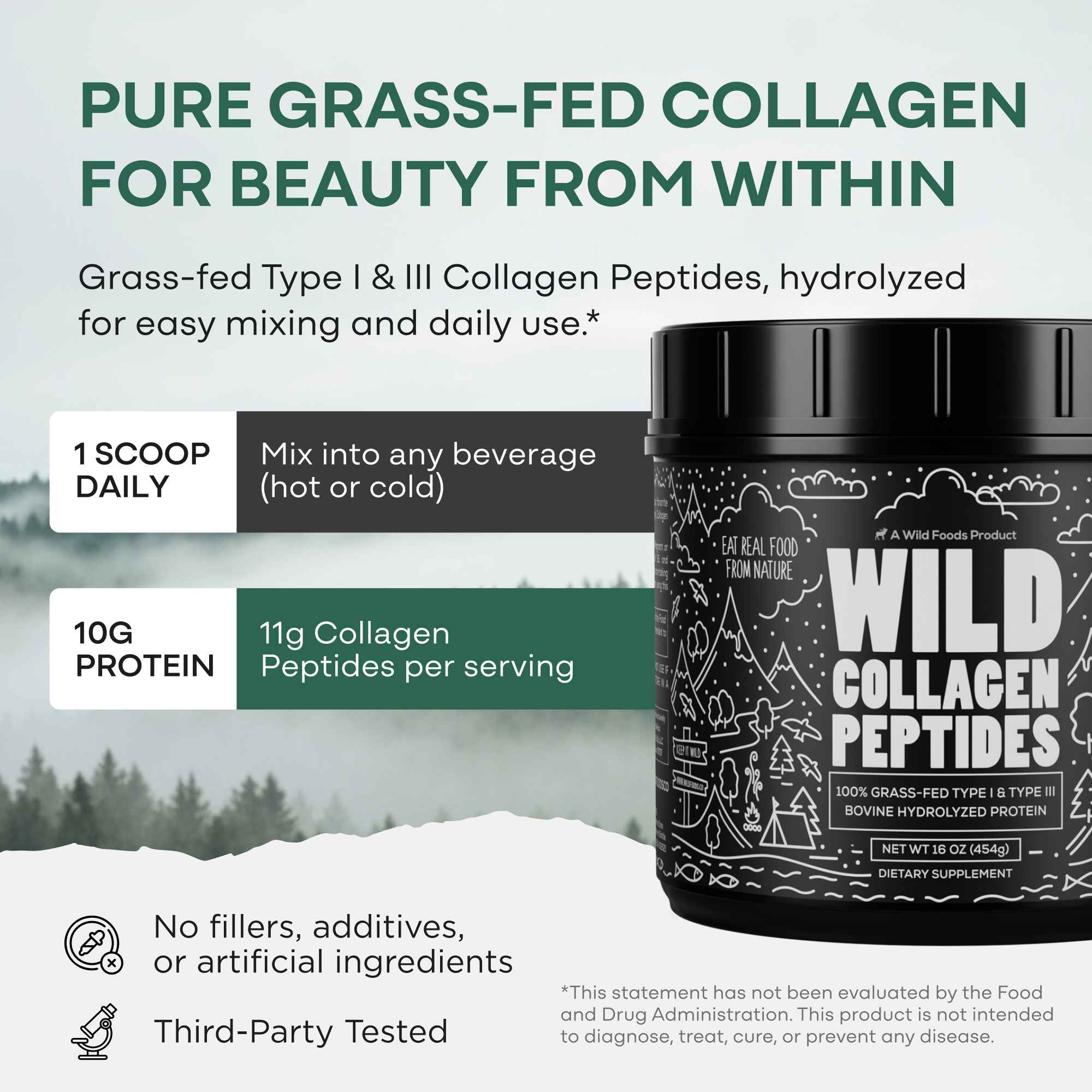 Grass-Fed Collagen Peptides, 41 servings – Skin, Hair & Joint Support Collagen - Image 4