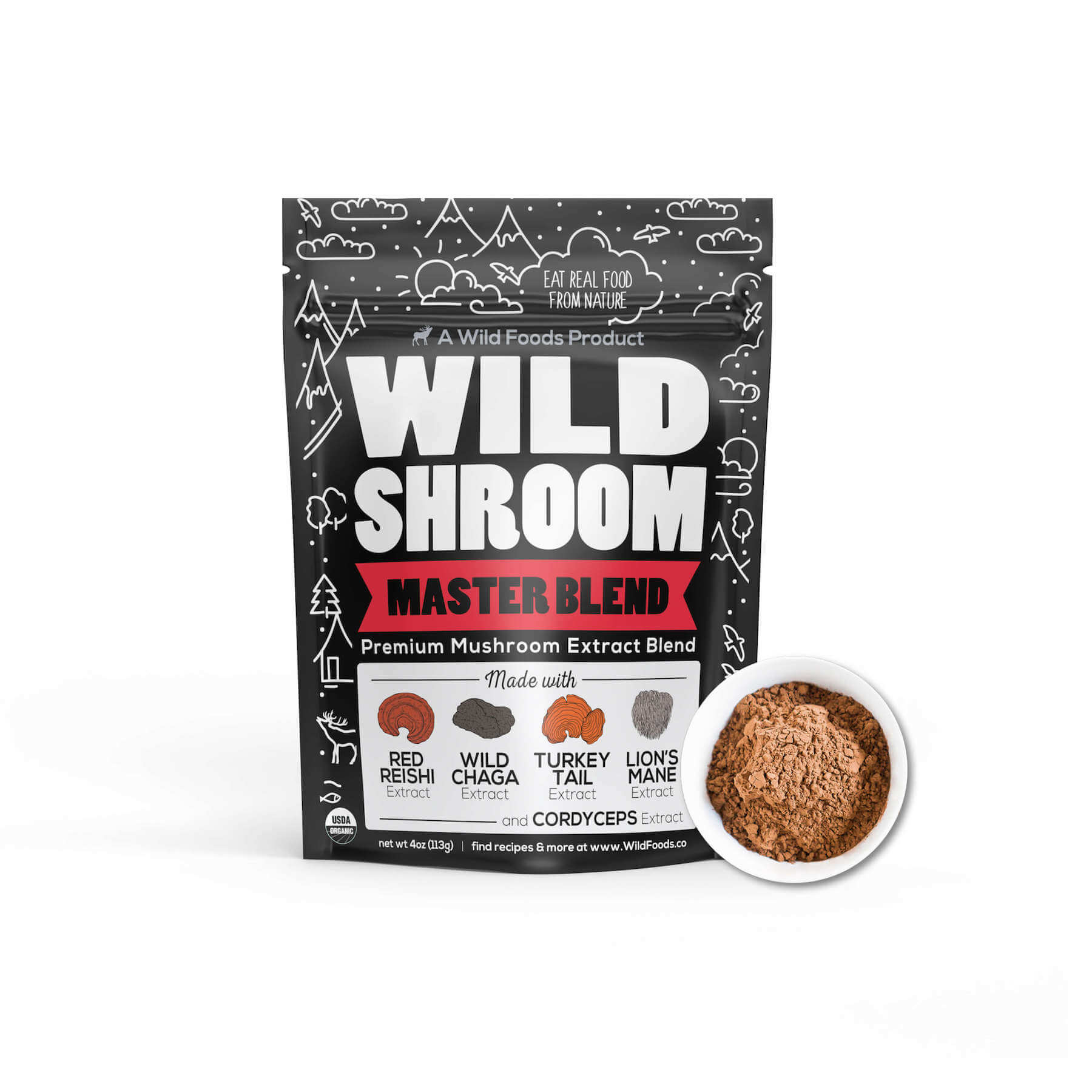 Wholesale of 10 - Master Shrooms Five Mushrooms Blend - Adaptogens + Prebiotic Powerhouse