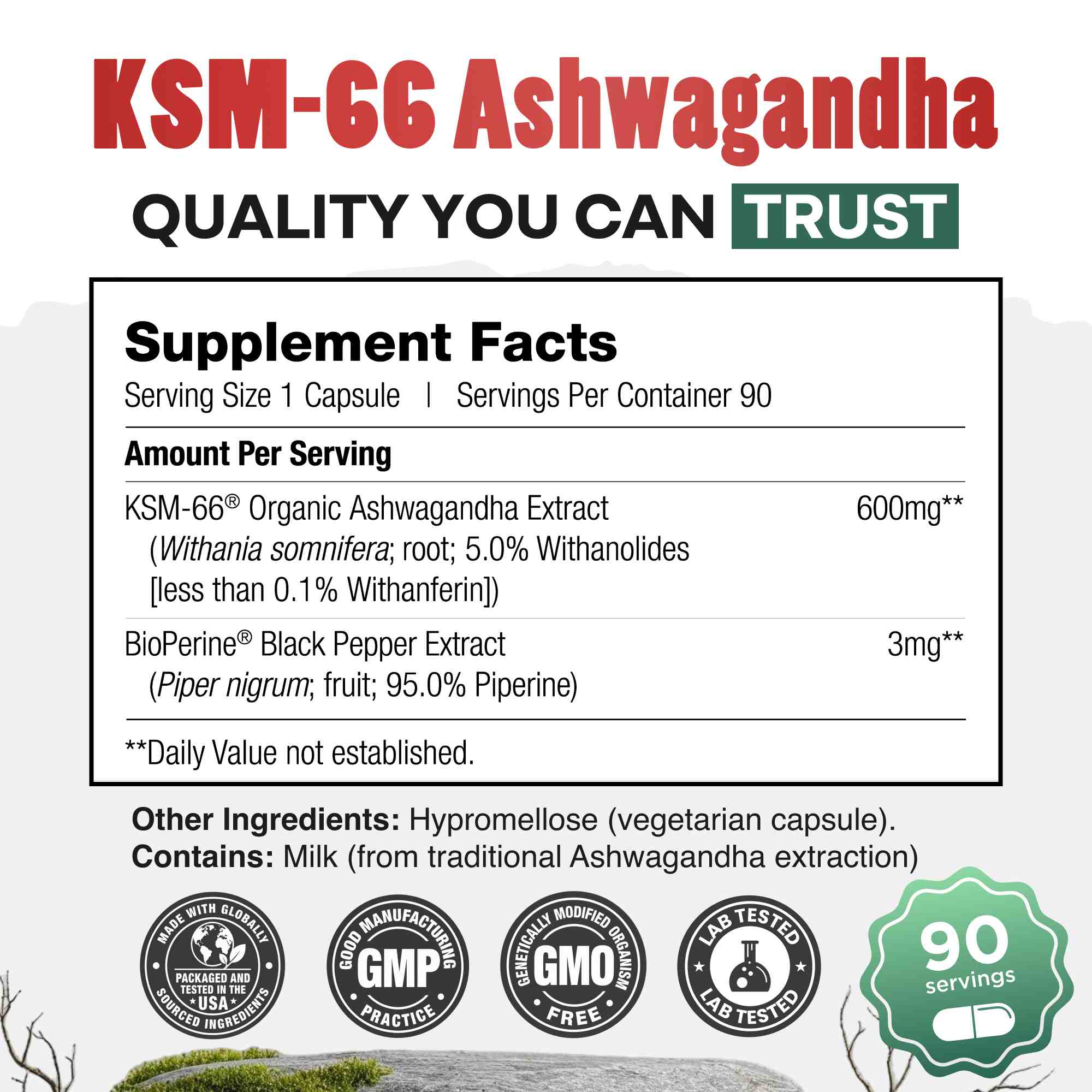 Daily Nutra KSM-66 Ashwagandha 600mg Capsules - Image 6