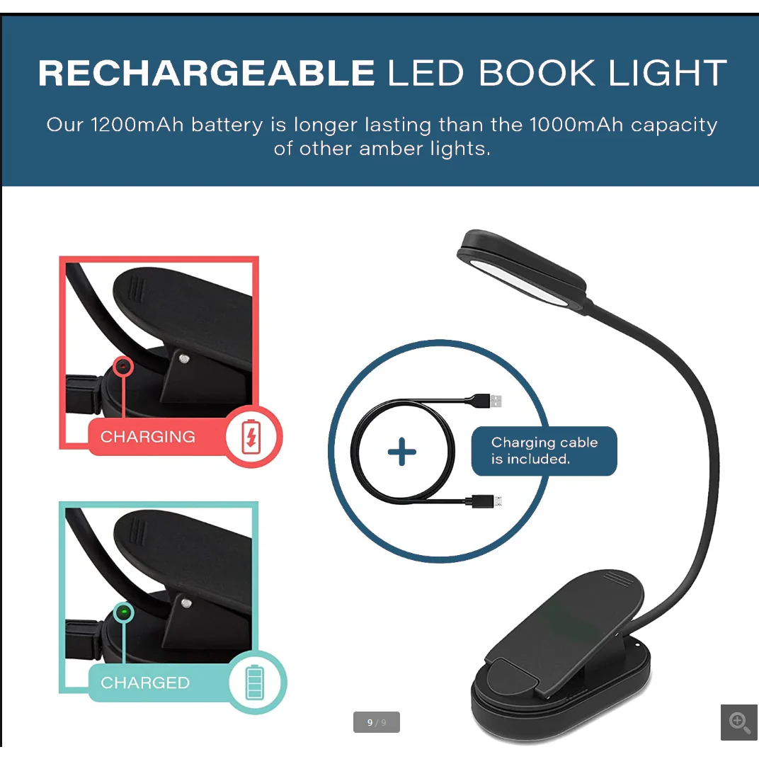 NEW Orange Glow Reading light - Image 9