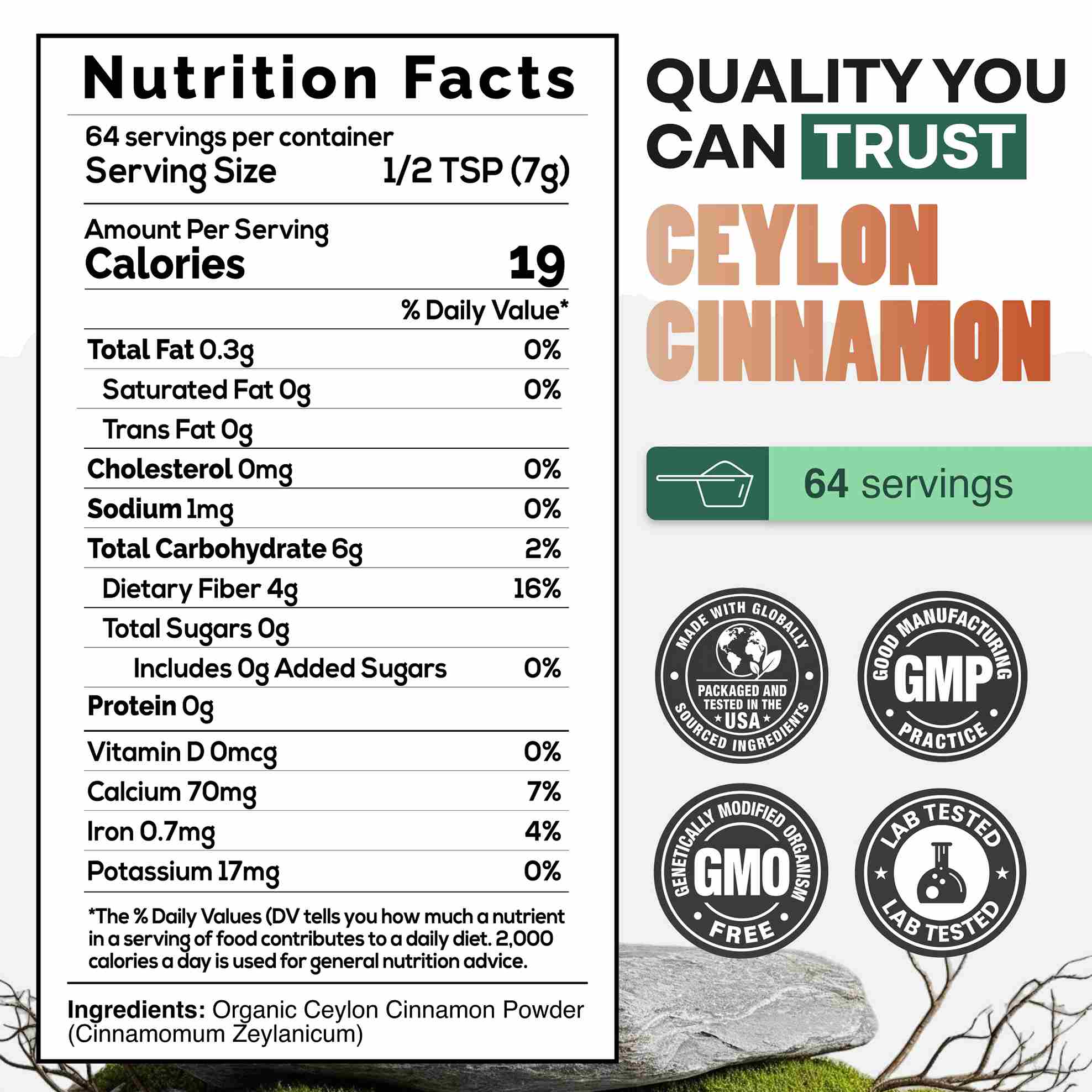 Ceylon Cinnamon Powder Organic, 64 servings - Image 7