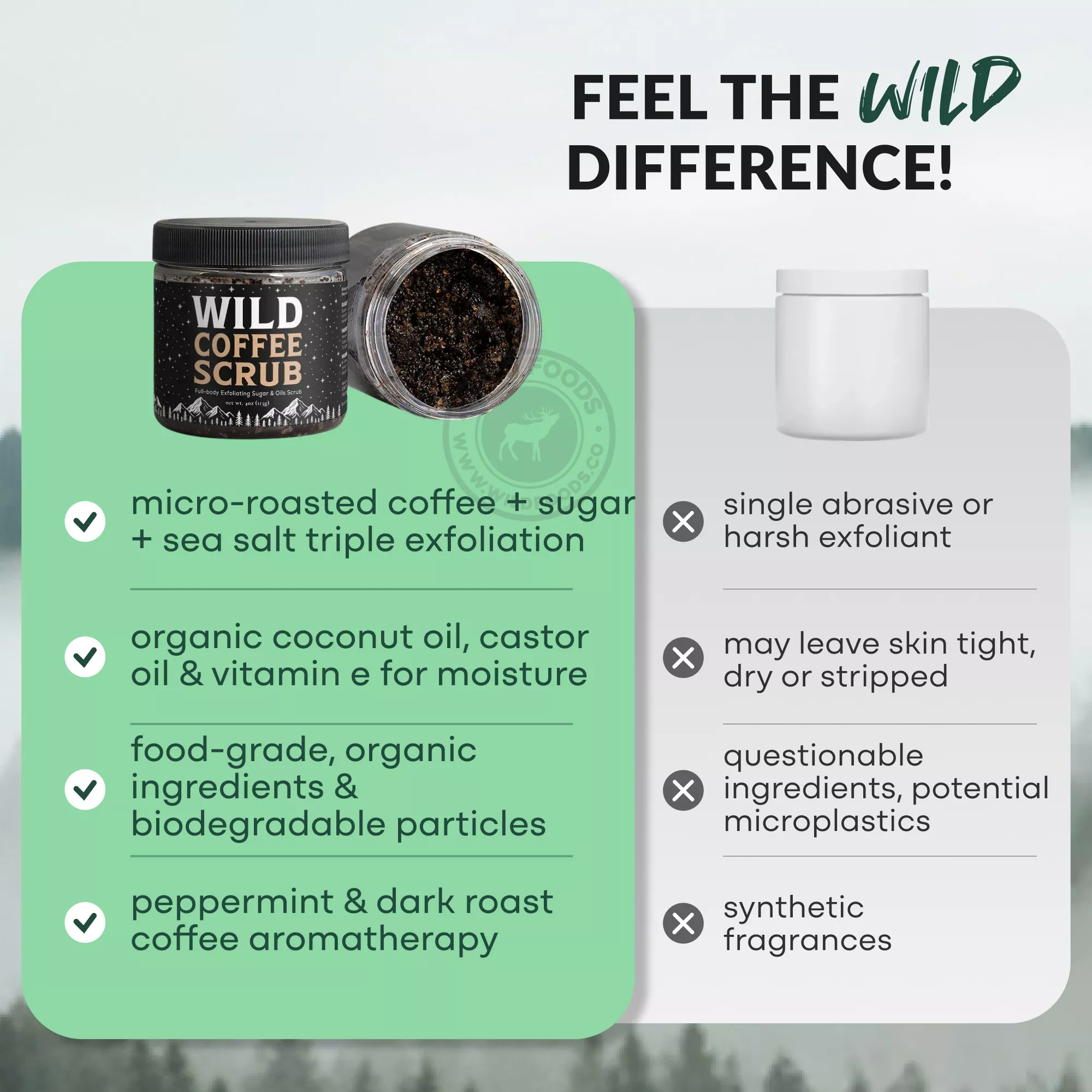 Wild Coffee Scrub — Full-Body Exfoliating Sugar & Oils Scrub - Image 5