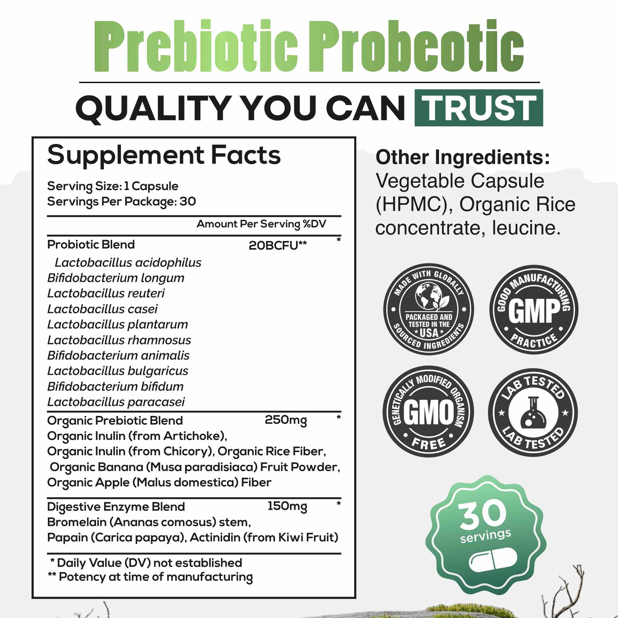 Prebiotics & Probiotics, 30 servings – Gut Health & Digestion Support - Image 4