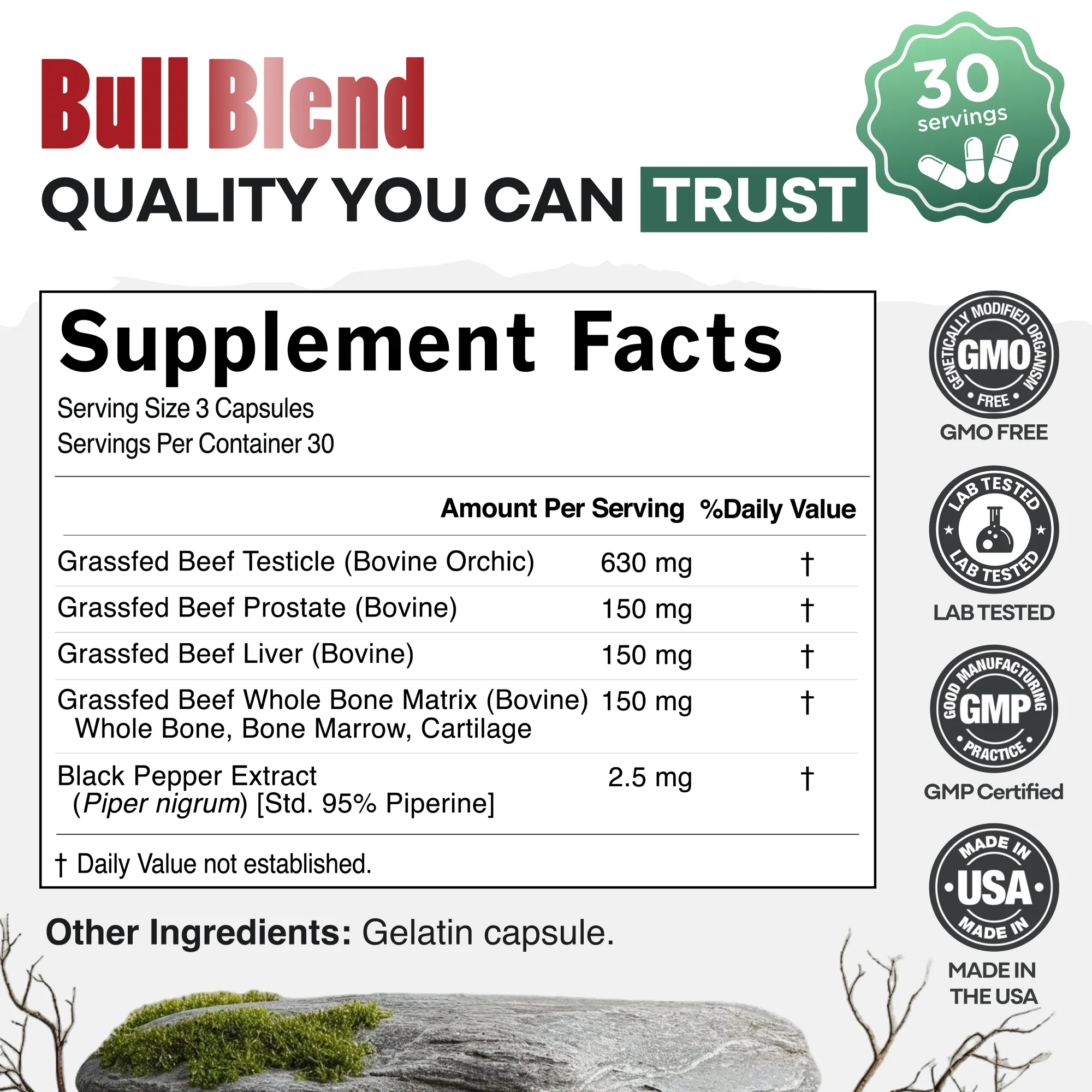 Wholesale of 10 - The Bull Blend - Beef Organs for Hormone Support - Image 5