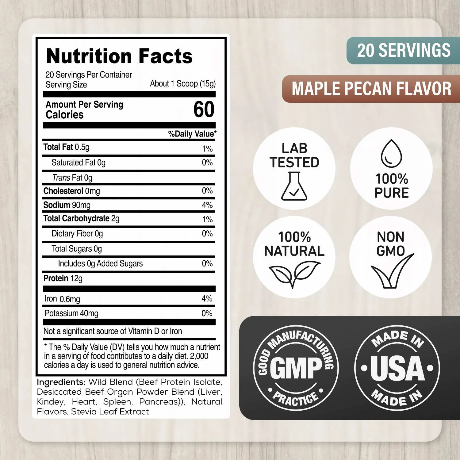 Wholesale of 12 - Beef Protein – Grass-Fed Muscle Recovery Protein - Image 3