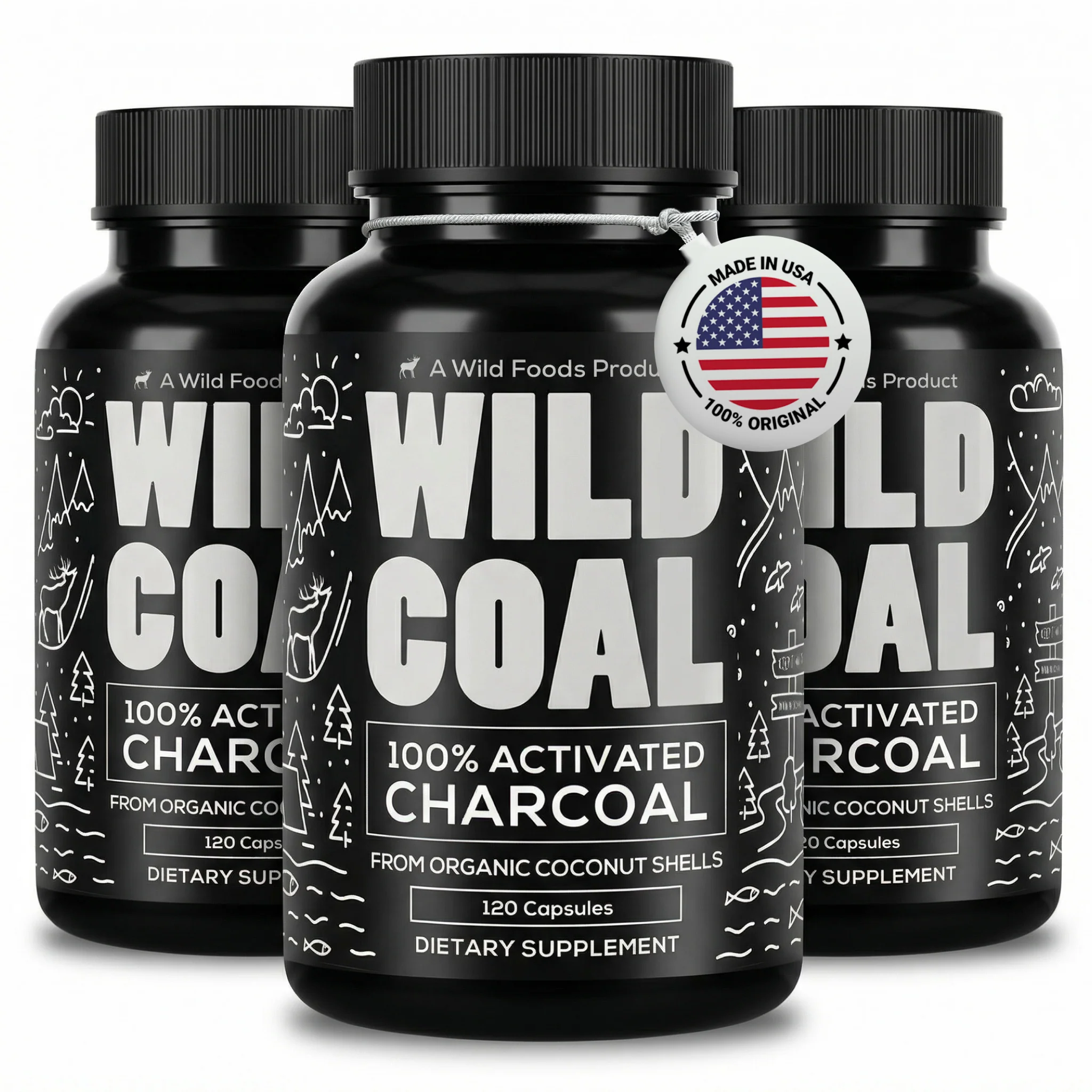 Activated Charcoal Capsules, 60 servings - Made from 100% Organic Coconuts - Image 13