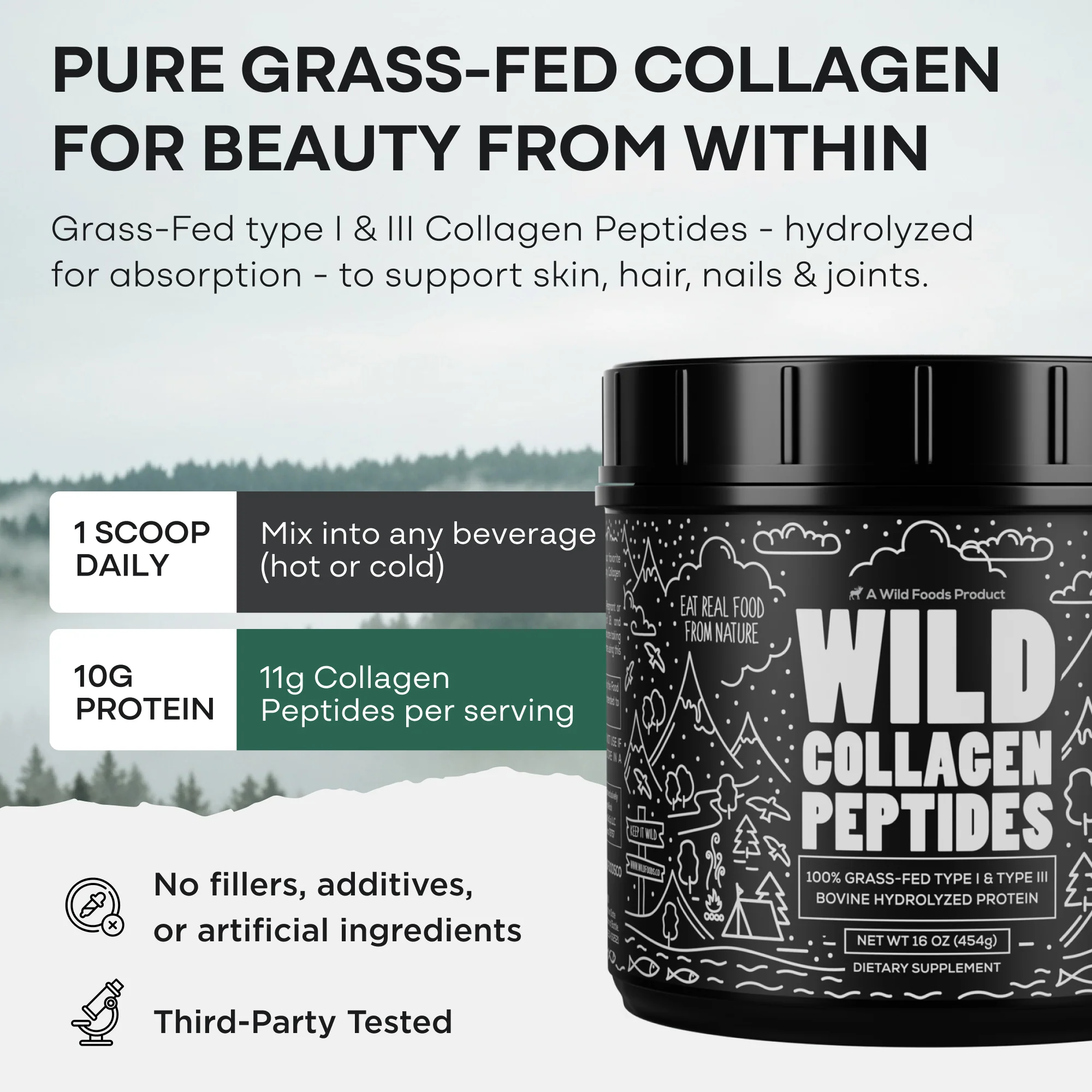 Wholesale of 10 - Wild Collagen Peptides Powder, 16oz - Image 4