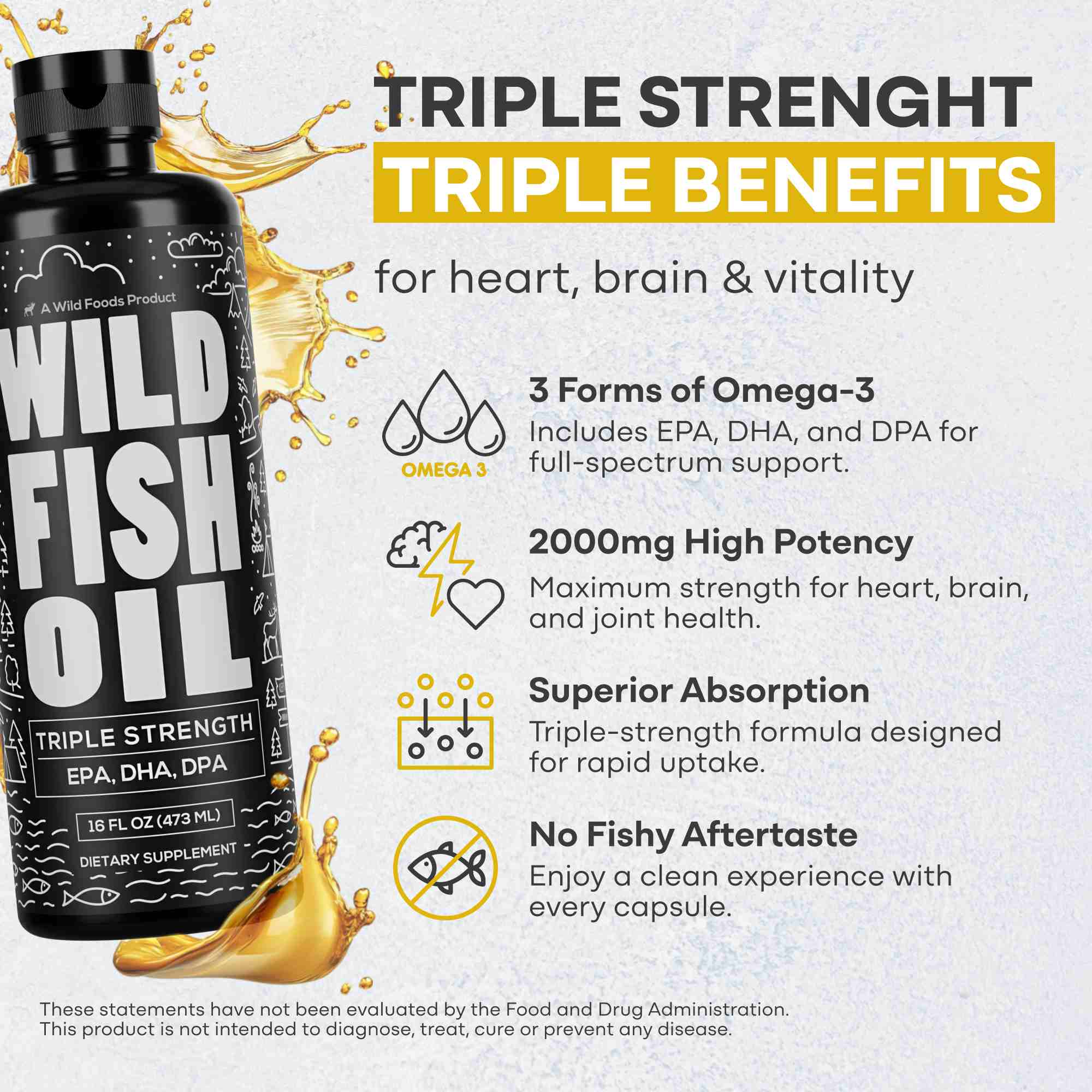 Fish Oil Liquid, 94 servings - Omega-3 DHA, EPA, DPA - Image 3