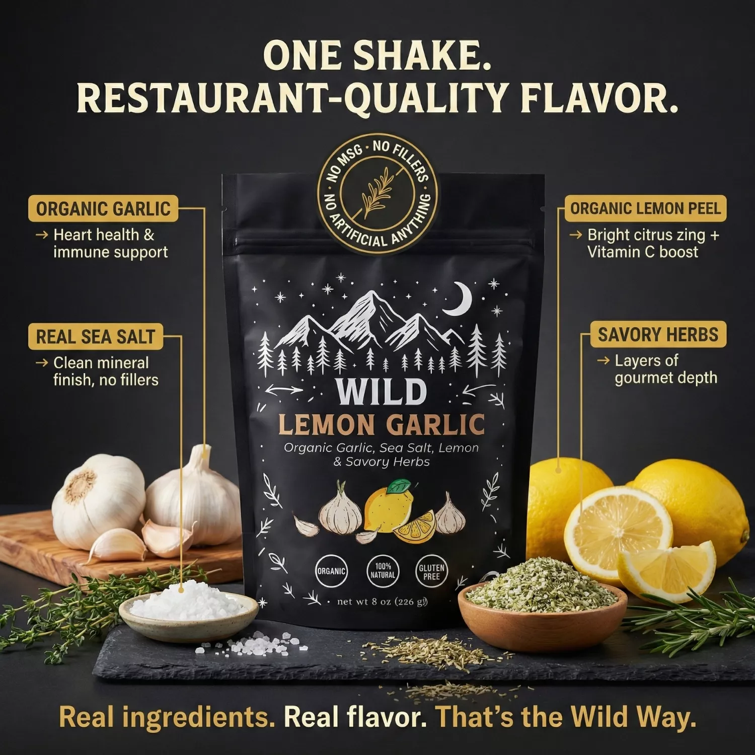 Wild Lemon Garlic Blend 8oz - Image 2