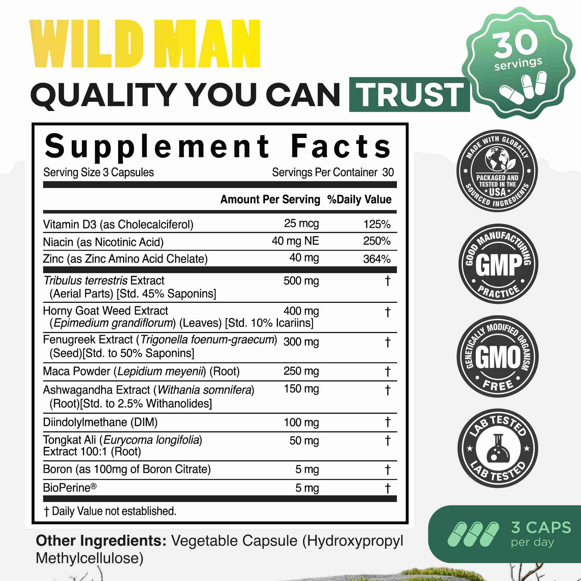 Wild Man Herbal Stack – Male Wellness Stack & Performance - Image 3