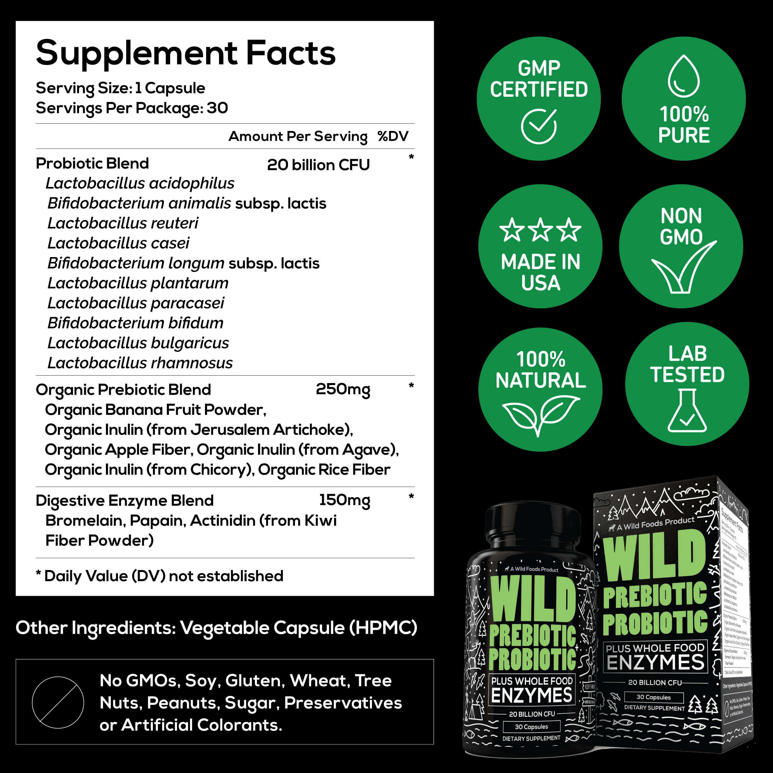 Wholesale of 10 - Wild Prebiotic & Probiotic with Digestive Enzymes - Image 3