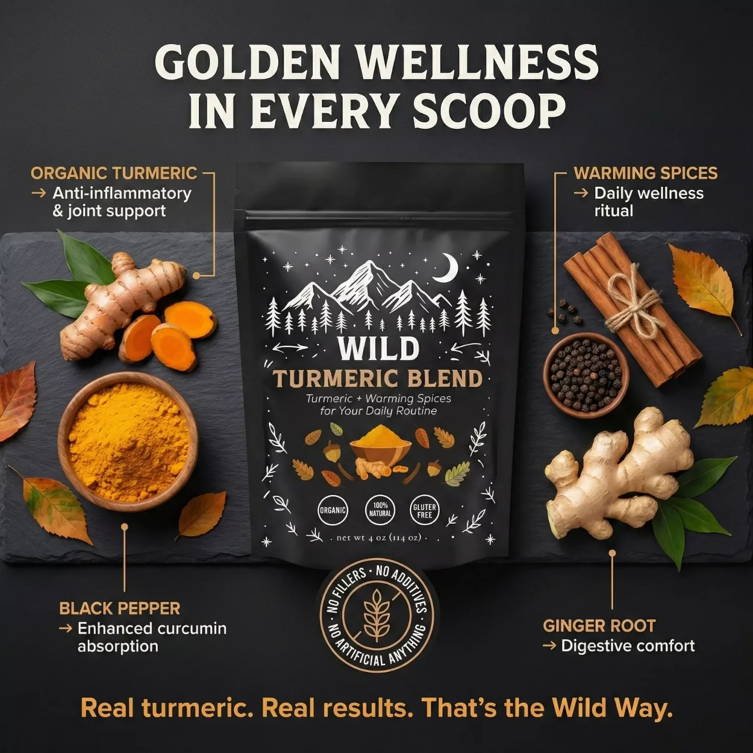 Wild Turmeric Blend 4oz - Image 2