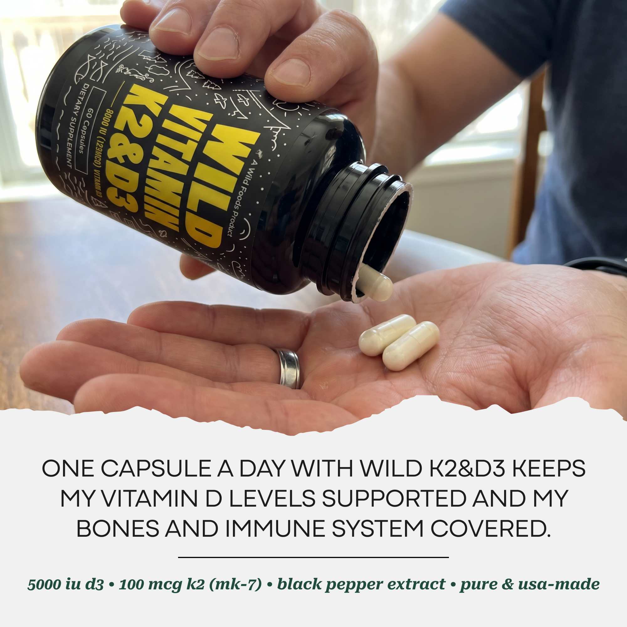 Vitamin K2 (MK-7) & Vitamin D3 (5000 IU) & Black Pepper Extract - Image 5
